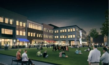 Wagner Place west building plaza